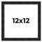 12x12 Thin Barnwood Picture Frame with UV-Resistant Acrylic & Acid Free Backing, Available in 2 Paint Finishes - Grey and Black